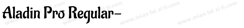Aladin Pro Regular字体转换